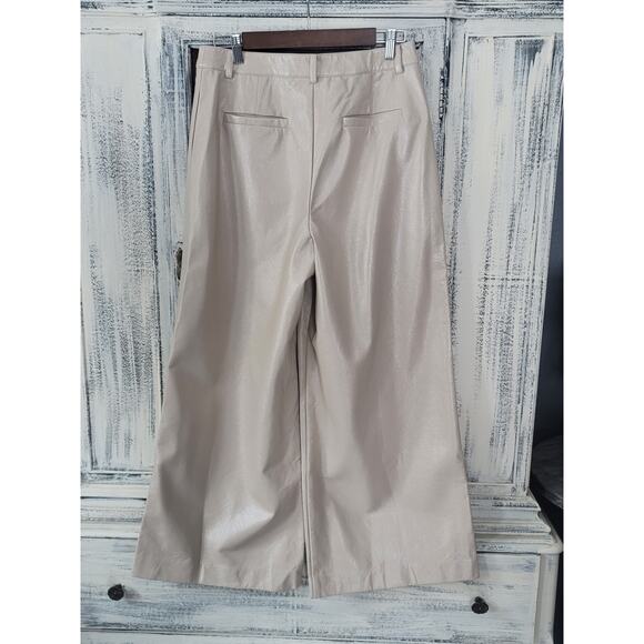 Hutch Faux Leather Wide-Leg Pants - New 8P (petite) - Picture 6 of 6